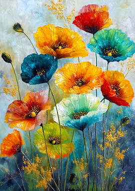 Vibrant Poppy Painting