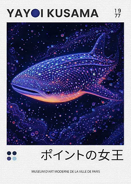 Yayoi Kusama Whale Shark Painting