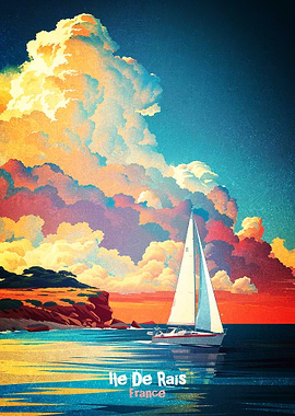 Ile de Rais France Poster