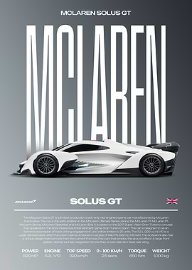 McLaren Solus GT Car Poster