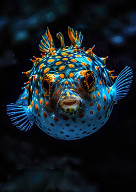 Pufferfish with Orange Spots