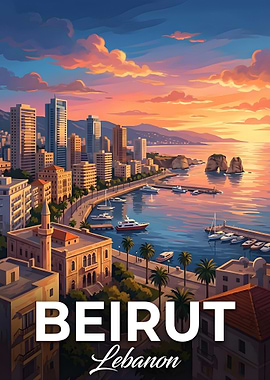 Beirut Cityscape at Sunset