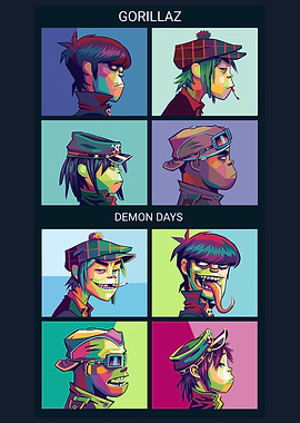 Gorillaz Demon Days Pop Art Portraits