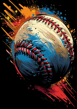 Abstract Baseball Art