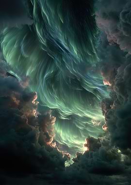 Ethereal Aurora Clouds
