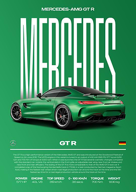 Mercedes-AMG GT R Car Poster