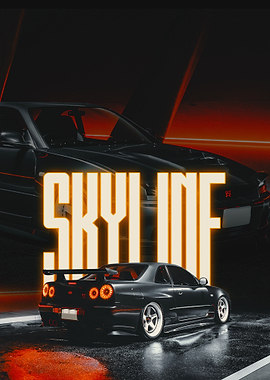 Nissan Skyline GT-R R34 Poster