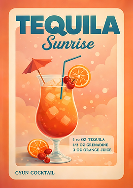 Tequila Sunrise Cocktail