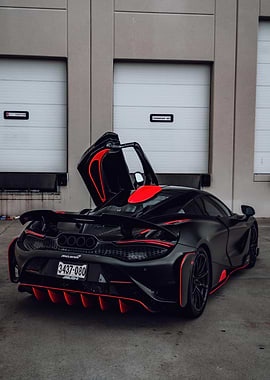 Matte Black McLaren with Red Accents