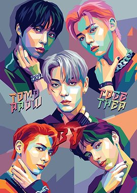 K-Pop Group WPAP Portrait