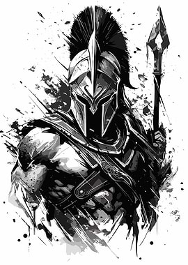 Spartan Warrior with Spear