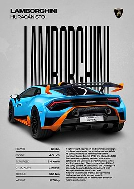 Lamborghini Huracán STO Poster
