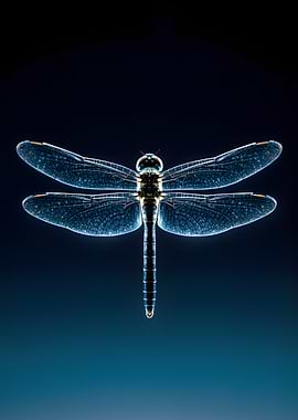 Dragonfly with Glowing Wings