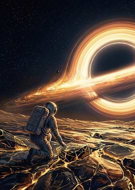 Astronaut near a black hole