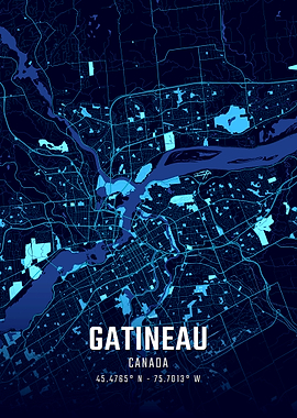 Gatineau Midight City Map