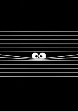 Peeking Eyes Through Blinds