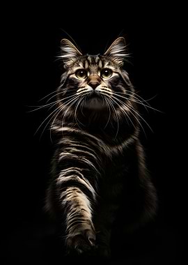 Majestic Maine Coon Cat Portrait
