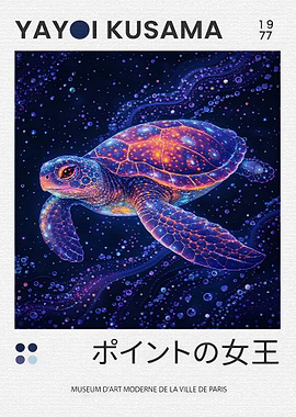 Yayoi Kusama Sea Turtle Art