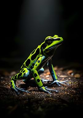 Poison Dart Frog on Forest Floor