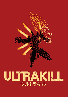Ultrakill Robot with Flames