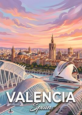 Valencia Cityscape with Modern Architecture