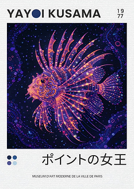 Yayoi Kusama Lionfish Poster