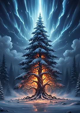 Enchanted Winter Forest Tree