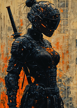 Cyberpunk Samurai Warrior