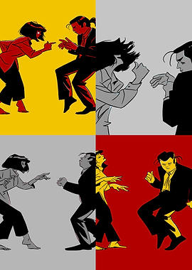 Pulp Fiction pop art style