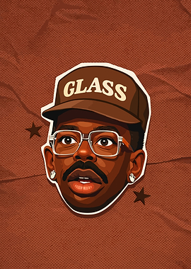 Cartoon Portrait of a Man with Glasses