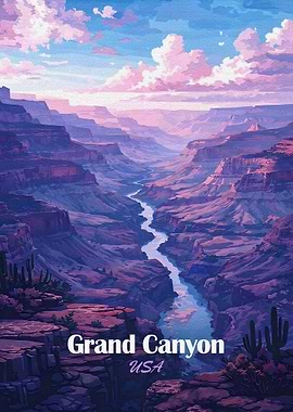 Grand Canyon USA Vintage Poster