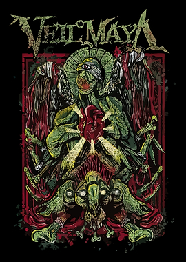 Veil of Maya Band Logo with Demonic Figure