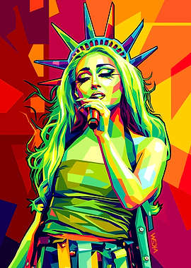 Pop Art Statue of Liberty Singer