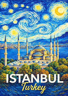 Istanbul Turkey Starry Night