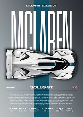 McLaren Solus GT Car Poster