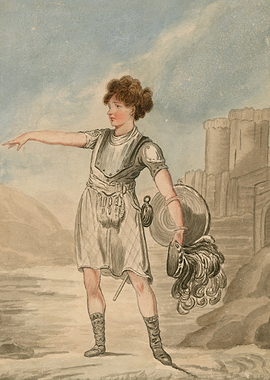 Warrior Woman with Shield and Sword