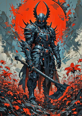 Dark Knight with Red Sun