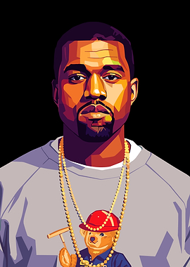 Kanye West Pop Art Portrait