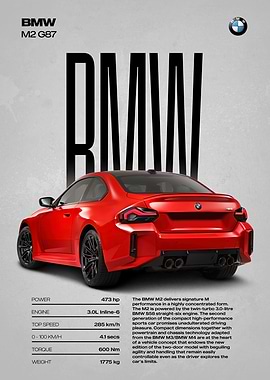 BMW M2 G87 Rear View