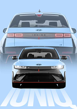 Hyundai Ioniq 5 N Front and Rear View