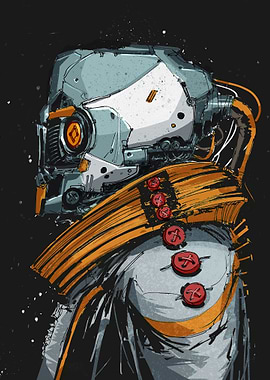 Cyberpunk Robot Portrait