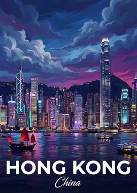 Hong Kong Skyline at Dusk