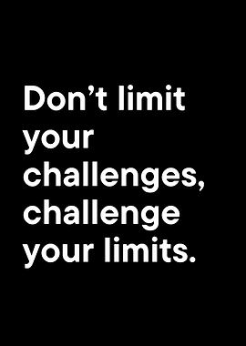 Inspirational Quote on Black Background