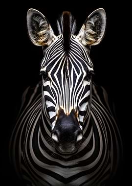 Close-up Zebra Portrait
