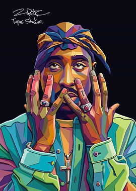 Tupac Shakur Pop Art Portrait