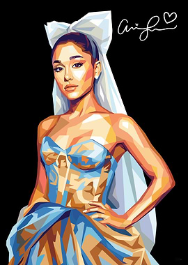 Ariana Grande Pop Art Portrait