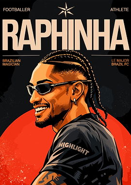 Raphinha Footballer Portrait