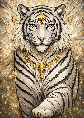 Majestic White Tiger