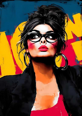 She Knows – Stylish Pop Art Portrait