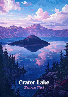 Crater Lake National Park Painting
